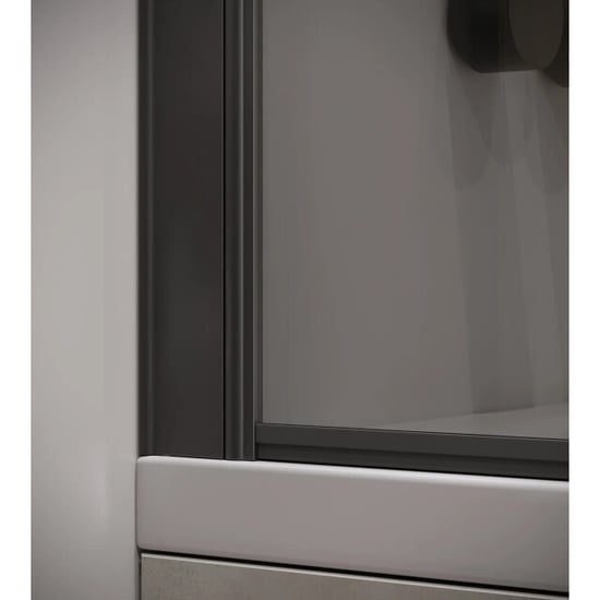 Badplaats Badwand torino 60 x 140 cm - zwart badscherm draaibaar 5 - Image 3