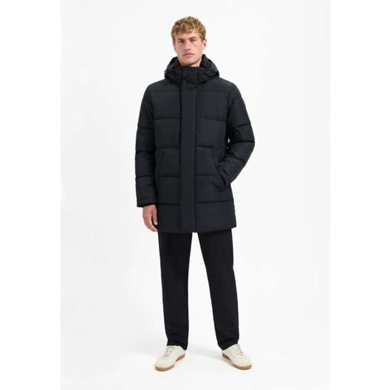 No Excess Jacket long parka hood padded black - Image 6