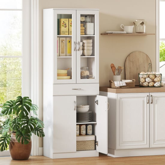 4goodz Keukenkast buffetkast met glazen deur 60 x 35 x 180 cm - - Image 4