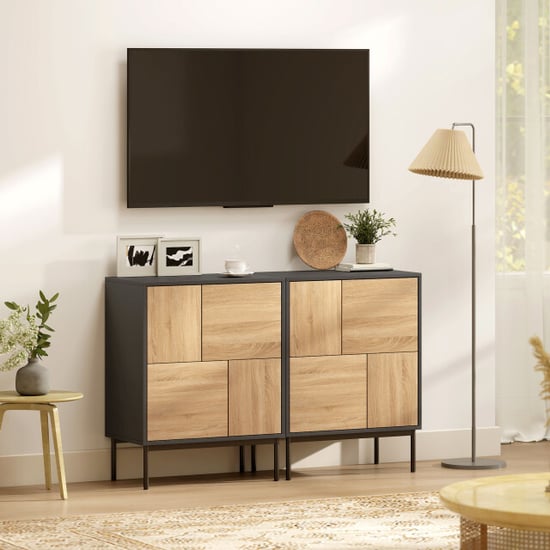 4goodz Dressoir met push-to-open-deuren +bruin - Image 2