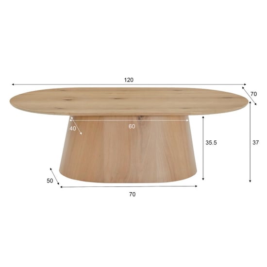 Livingfurn salontafel novero oval 70x120x36cm - Image 4