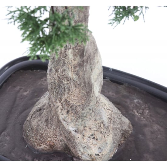 Kopu ® kunstplant bonsai ceder ca. 100x60 cm in zwarte plastic pot - Image 3