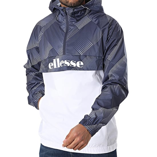 Ellesse Mens Fiorisa Windrunner Jacket (Navy/White) - Image 4