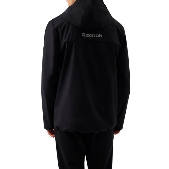 Reebok Mens Burbage Overhead Windrunner Jacket (Black) - Image 2