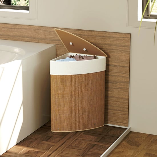 4goodz Wasmand hoekmodel bamboe met deksel 55 liter - - Image 4