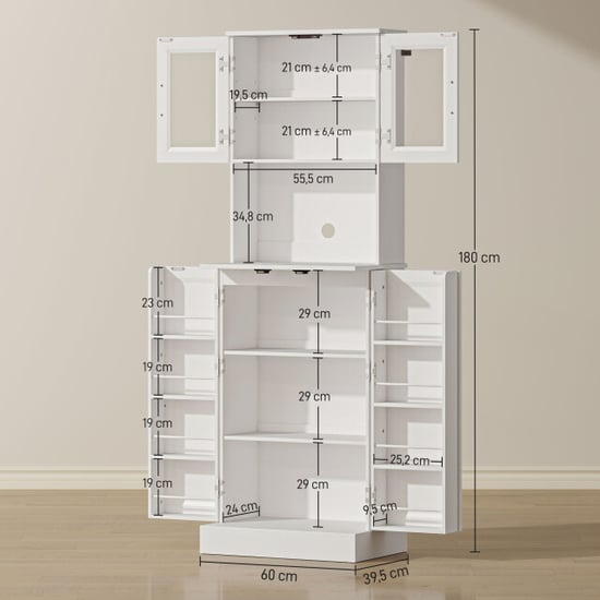 4goodz Keukenkast voorraadkast met werkblad verstelbare planken - - Image 3