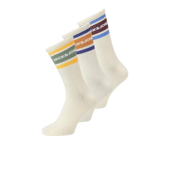 Jack & Jones Heren sportsokken jacnice tennissokken 3-pack crémewit - Image 1