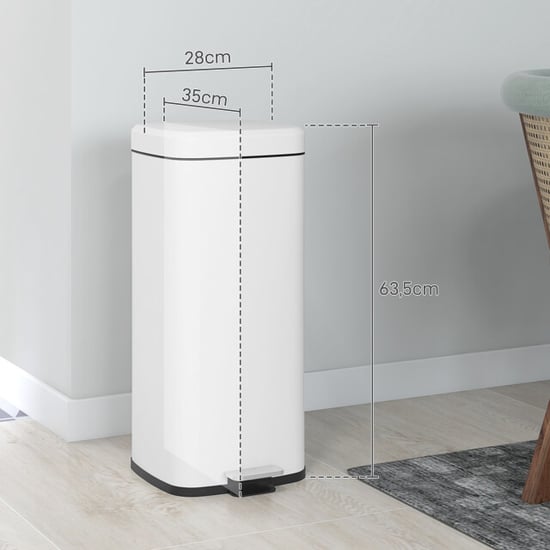 4goodz Pedaalemmer prullenbak 30 liter met soft-close deksel - - Image 4