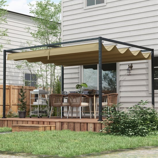 4goodz Outsunny robuuste pergola van metaal en kunststof, uv- en waterafstotend - Image 2