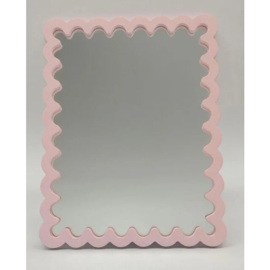 House Vitamin Mirror wavey light pink mdf 33x43x1.5cm - Image 1