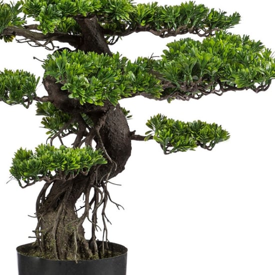 Kopu ® kunstplant bonsai ceder 90 cm met zwarte pot bonsai boom - Image 3