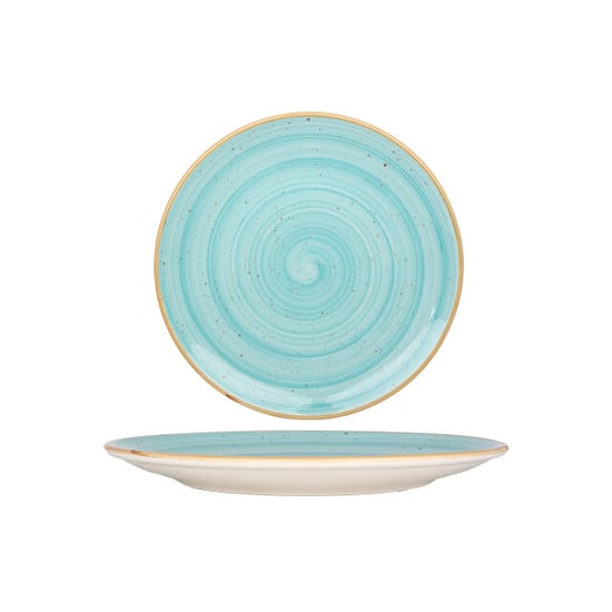 Bonna Dinerbord aqua porselein 27 cm set van 6 - Image 1