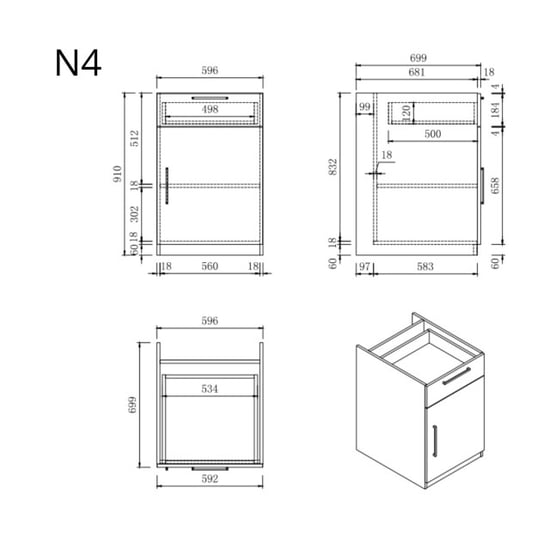 Wasophoogte Keukenkast module n4 – perle - Image 2