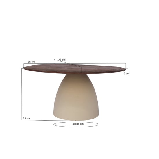 Brix salontafel marron - mangohout 86 cm - Image 5