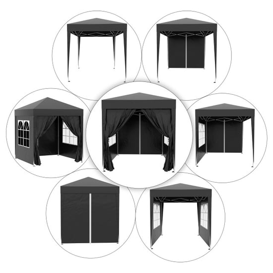 4goodz Outsunny partytent 2x2 m opvouwbaar met 4 zijwanden - - Image 2