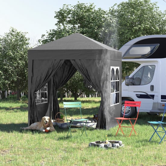 4goodz Outsunny partytent 2x2 m opvouwbaar met 4 zijwanden - - Image 3