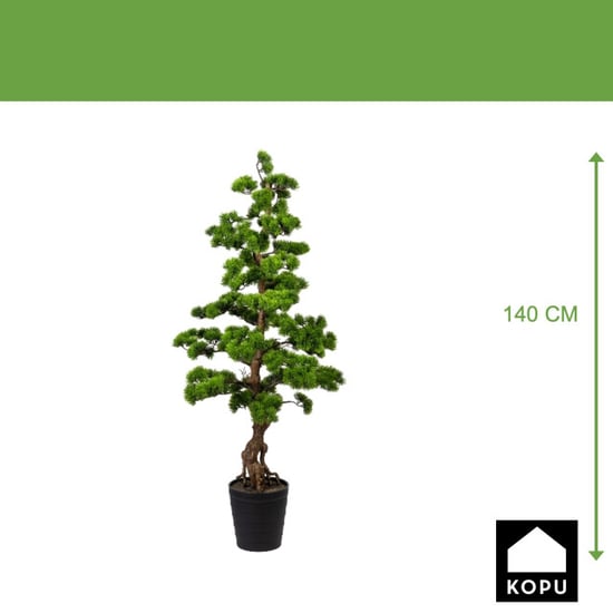 Kopu ® bonsai dennen boom ca. 140 cm in een zwarte plastic pot - Image 3