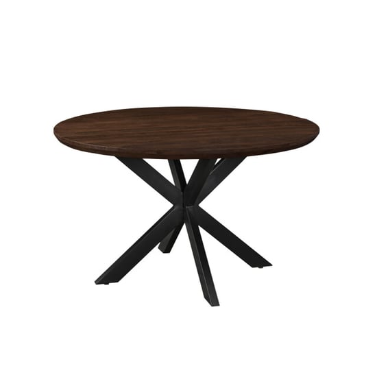 Livingfurn eetkamertafel jesper round brown 130x130x76 cm mangohout - Image 6