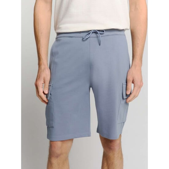 No Excess Short cargo jersey washed blue - Image 3
