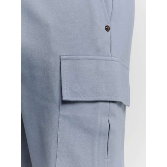 No Excess Short cargo jersey washed blue - Image 4