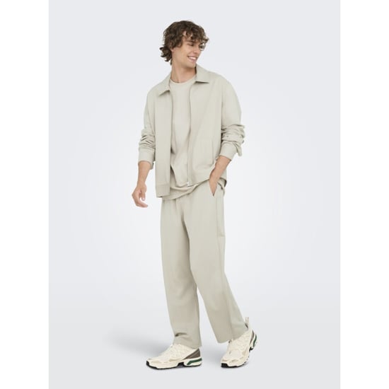 Only & Sons onsjakes 0339 reg zip stretch overs 22034236 silver lining - Image 2