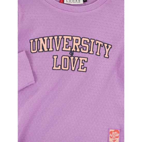 Looxs Revolution Longsleeve cropped slub jersey voor meisjes in de kleur - Image 1