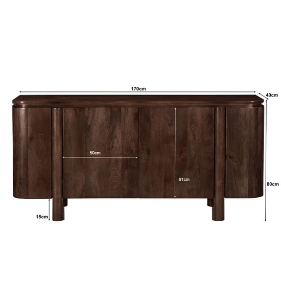 Livingfurn dressoir salano brown 170 cm - - Image 3