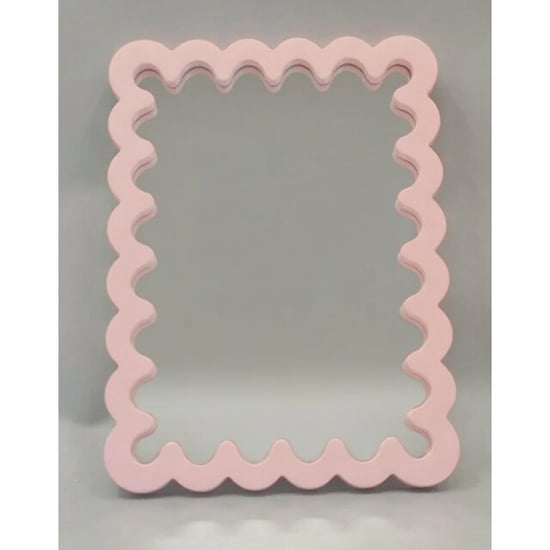 House Vitamin Mirror wavey light pink mdf 24x33x1.5cm - Image 1