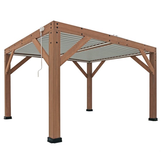 Westmann Cederhouten prieel pergola met lamellendak karl 396x335 cm - Image 4