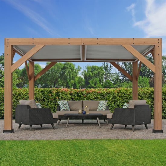 Westmann Cederhouten prieel pergola met lamellendak karl 396x335 cm - Image 6
