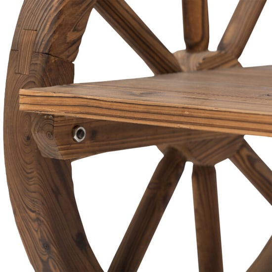 4goodz Tuinbank met armleuning wagenwielen design massief hout - Image 4
