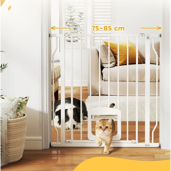 4goodz Verstelbaar traphek met kattenluik montage zonder boren 75-85 cm - - Image 5