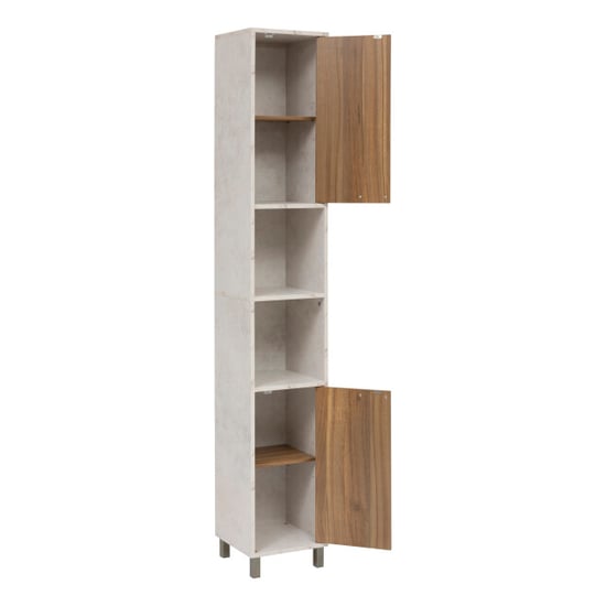 4bathroomz Badkamer kolomkast lugano marmerlook – 194 cm hoog marmer/houtlook - Image 2