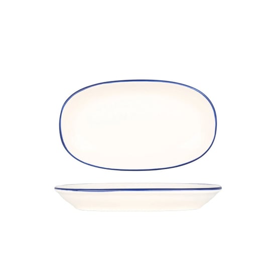 Bonna Serveerschaal linea blue porselein 24x14 cm set van 2 - Image 1