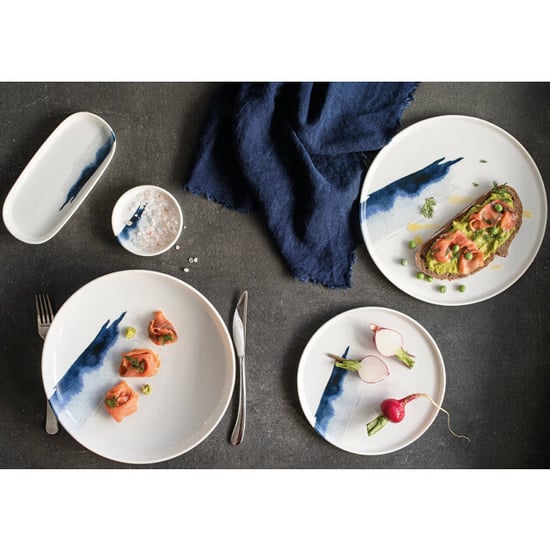 Bonna Dinerbord blue wave porselein 25 cm set van 6 - Image 2