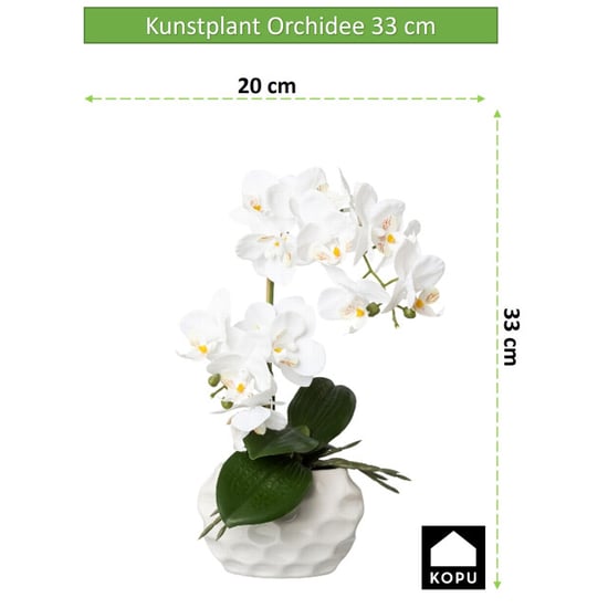 Kopu ® kunstplant orchidee 33 cm in te sierpot 13x9cm - - Image 6