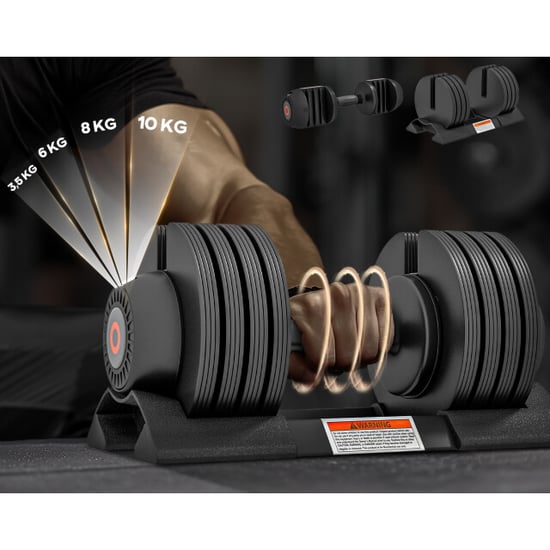4goodz Verstelbare dumbbells 3,5/6/8/10 kg met opbergrek, antislip grepen - - Image 5