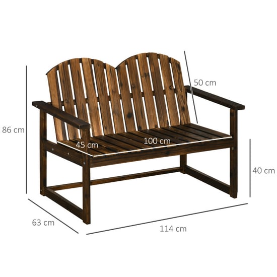 4goodz Tuinbank met armleuning massief hout kleur teak - Image 2
