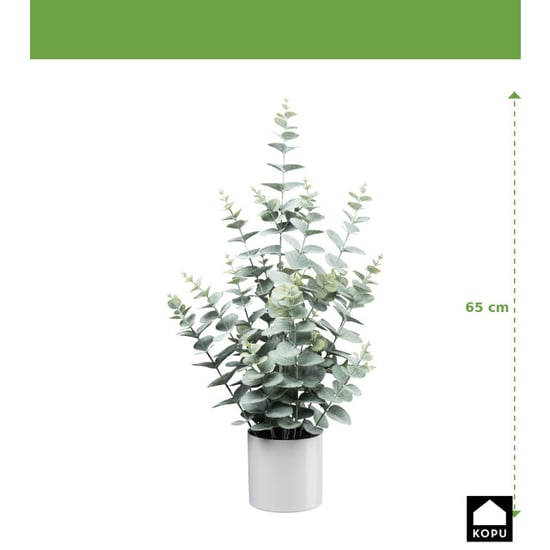 Kopu ® kunstplant eucalyptus 65 cm in pot groen/ blad - Image 4