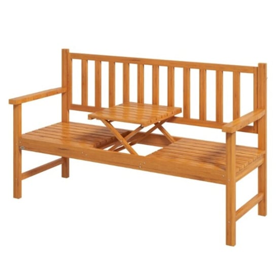 4goodz Outsunny tuinbank hout met inklapbare tafel 2 of 3 zits bank - Image 1