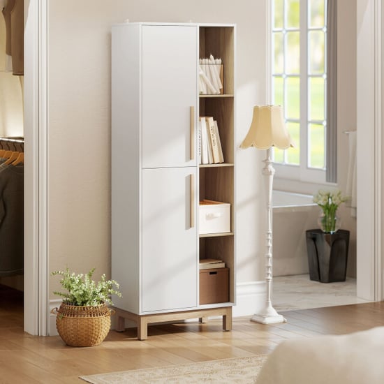 4goodz Boekenkast met 4 open planken, en 2 deuren /bruin - Image 4