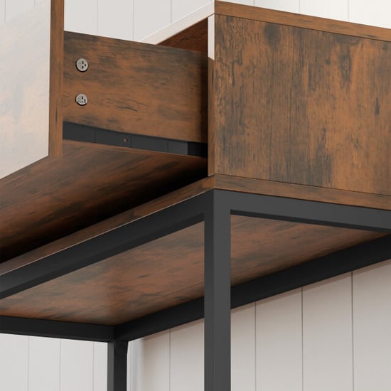 4goodz Sidetable console tafel industrial 30x80x76 cm /zwart - Image 3