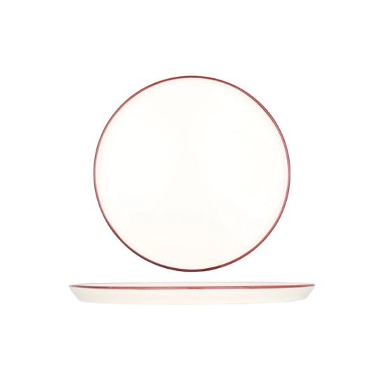 Bonna Dinerbord linea burgundy porselein 28 cm set van 6 - Image 1