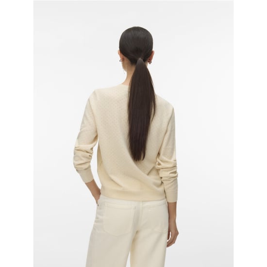 Vero Moda vmmarina pointelle ls o-n cardigan 10340111 birch - Image 4