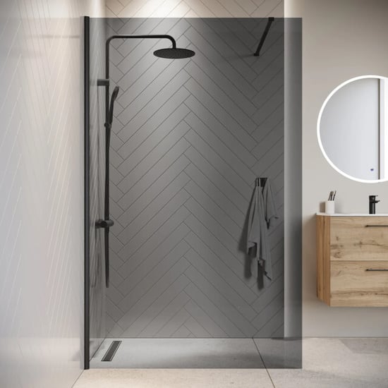 Badplaats Douchewand rizani 120 x 200 cm zwart – inloopdouche 8 mm - Image 4