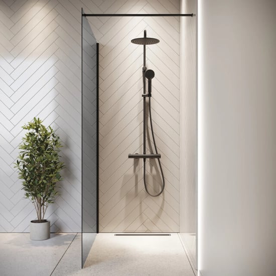 Badplaats Douchewand rizani 120 x 200 cm zwart – inloopdouche 8 mm - Image 5