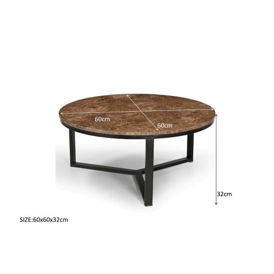 Livingfurn salontafel senna emperador 60cm marmer - Image 3