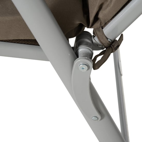 4goodz Comfortabel ligbed 5-standen ligstoel met bruin kussen - Image 2
