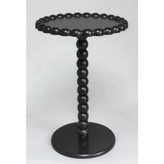 House Vitamin Side table round black mdf 38x55cm - Image 1