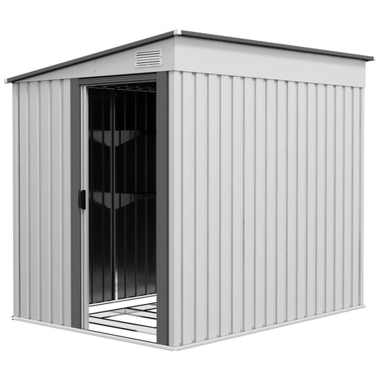 4goodz Metalen gereedschapsschuur 2,81m² 154x206,5x181 cm met bodemframe - Image 1